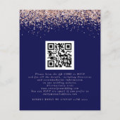 Papier Rose Budget Parties scintillant or QR marine Maria (Dos)