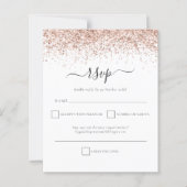 Papier Rose Budget Parties scintillant or Script Mariage  (Devant)