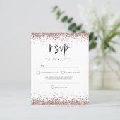Papier Rose Budget Parties scintillant or Script Mariage  (Debout devant)