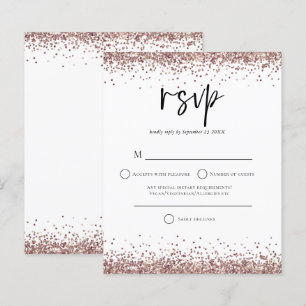 Papier Rose Budget Parties scintillant or Script Mariage 