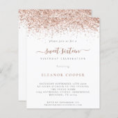 Papier Rose Budget Parties scintillant or Sweet 16 Glam I (Devant / Derrière)