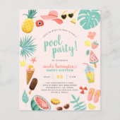 Papier Rose | Budget Pineappy Tropical Pool Party (Devant)