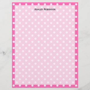 Papier Rose Chaud #2 et Points Blancs Motif