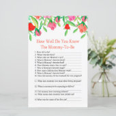 Papier Rose Connaissez-vous bien le jeu baby shower (Debout devant)