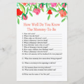 Papier Rose Connaissez-vous bien le jeu baby shower (Devant)