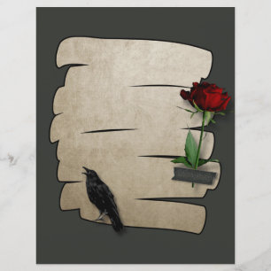 Papier Rose corbeau Cahier gothique