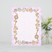 Papier rose Cuisinière (Debout devant)