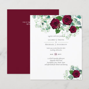 Papier Rose de Bourgogne Sage Eucalyptus Mariage