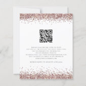 Papier Rose de code QR budget Parties scintillant or de m (Dos)