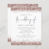 Papier Rose de code QR budget Parties scintillant or de m (Devant / Derrière)