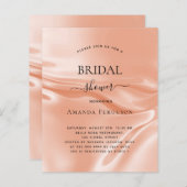 Papier Rose de douche nuptiale budget soie satinée or (Devant / Derrière)