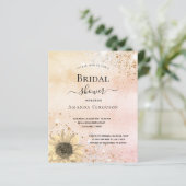 Papier Rose de douche nuptiale invitation tournesol or (Debout devant)