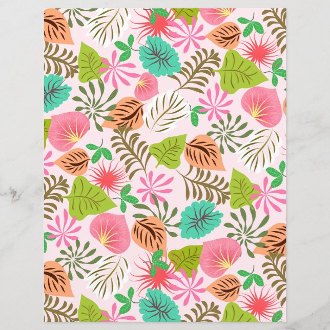 Papier rose de forêt tropicale (Devant)