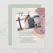 Papier Rose de la Terre naturelle Blush Merci rose (Devant / Derrière)