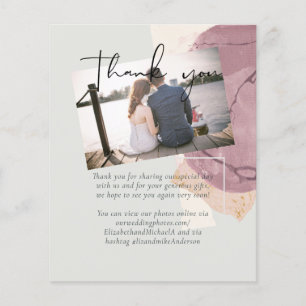 Papier Rose de la Terre naturelle Blush Merci rose