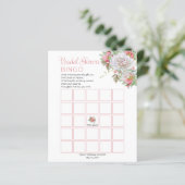 Papier Rose doux |Fête des mariées Florale Rose blanche (Debout devant)