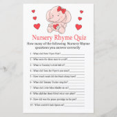 Papier Rose éléphant Nursery Rhyme jeu de baby shower (Devant)