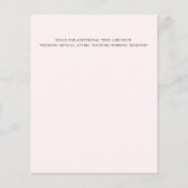 Papier Rose | FAIBLE COÛT Simple Élégant Mariage minimal (Dos)