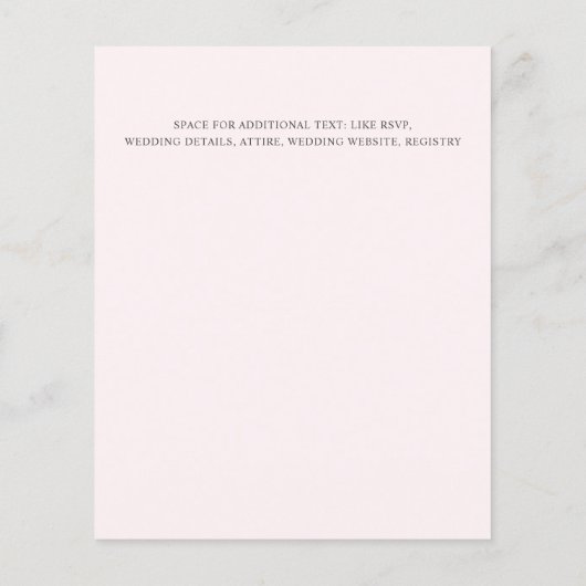 Papier Rose | FAIBLE COÛT Simple Élégant Mariage minimal (Dos)