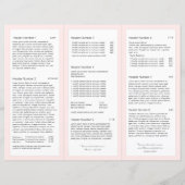 Papier Rose Floral beauté Fille Spa Salon TriFold Brochur (Dos)