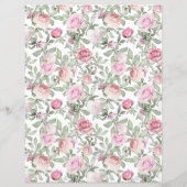 Papier Rose Floral Combien de baisers Fête des mariées Je (Dos)