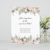 Papier Rose Floral Combien de baisers Fête des mariées Je (Debout devant)