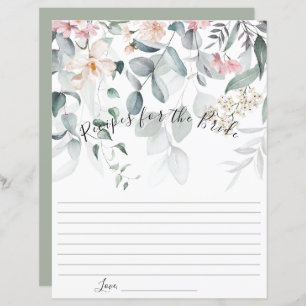 Papier Rose Floral Greenery Bride Recette