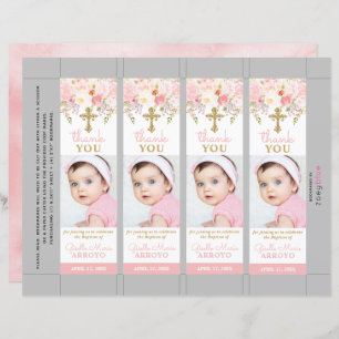 Papier Rose Garden Girl Baptism Signet photo