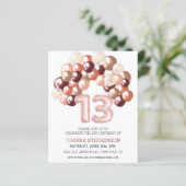 Papier Rose Gold 13e treize Budget Balloon Arch Numéro (Debout devant)