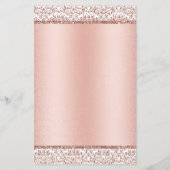 Papier Rose Gold Elégant Mariage Conseils Vœux  (Dos)