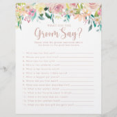 Papier Rose Gold Fête des mariées Qu'a dit Groom (Devant)