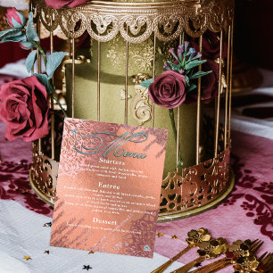 Papier Rose Gold Foil Luxe Glam Élégant Mariage de Style