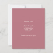 Papier Rose gold ivory photo wedding Save the Date card (Dos)