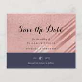 Papier Rose Gold Marine Parties scintillant bleue  Foil L (Devant)