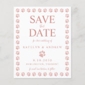 Papier Rose Gold Parties scintillant Empreinte de patte E (Devant)