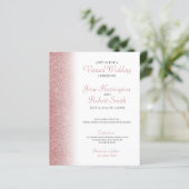Papier Rose Gold Parties scintillant Mariage virtuel Invi (Debout devant)