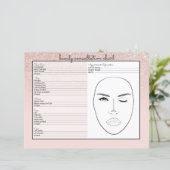 Papier Rose Gold Pink Parties scintillant Ombre Beauté Co (Debout devant)