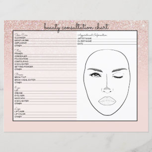 Papier Rose Gold Pink Parties scintillant Ombre Beauté Co