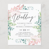 Papier Rose Gold Sage Green Eucalyptus Invitations (Devant)