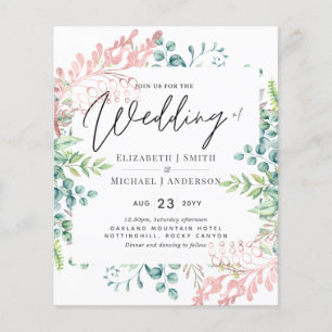 Papier Rose Gold Sage Green Eucalyptus Invitations