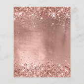Papier Rose Gold Shiny Glam 40e anniversaire Invitation (Dos)