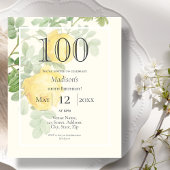 Papier Rose jaune | 100e Invitation d'anniversaire du bud