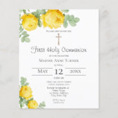 Papier Rose jaune | Invitation au budget de la première c (Devant)