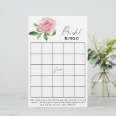 Papier Rose - Jeu de bingo de douche nuptiale (Debout devant)