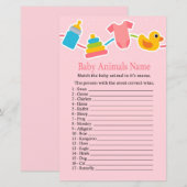 Papier Rose Jouets pour bébés Bébé Animaux Nom Jeu (Devant / Derrière)