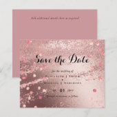 Papier Rose moderne Gold tendance Mariage budget (Devant / Derrière)