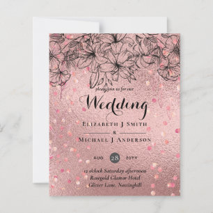 Papier Rose moderne Gold tendance Mariage budget