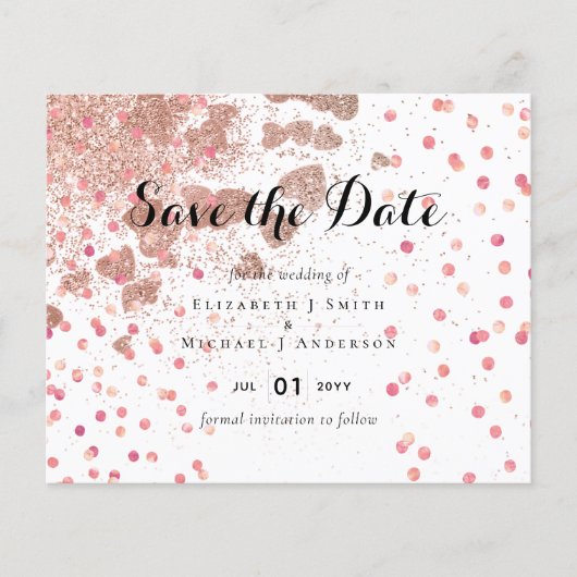 Papier Rose moderne Gold tendance Mariage budget (Devant)