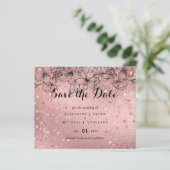 Papier Rose moderne Gold tendance Mariage budget (Debout devant)