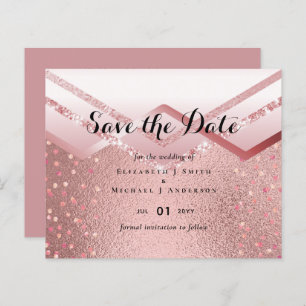Papier Rose moderne Gold tendance Mariage budget